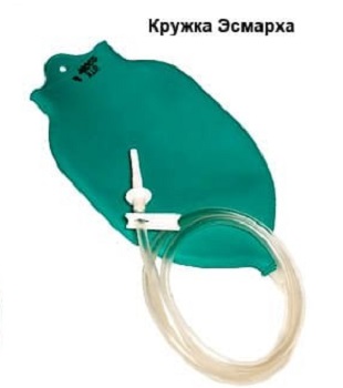 Чашка Эсмарха из зеленого каучука